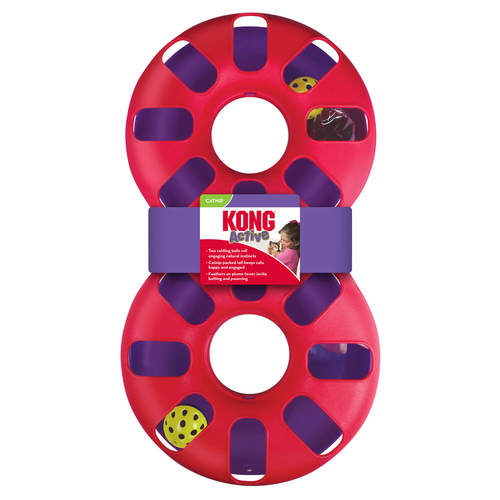 קונג משחק לחתול – מסלול בצורת 8 עם כדור מתגלגל | KONG Active Eight Track