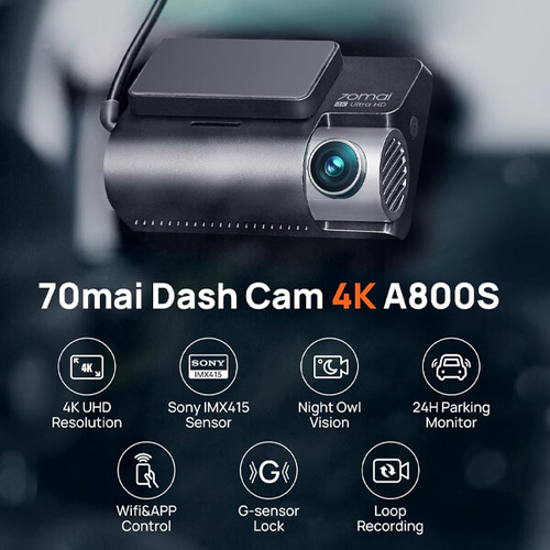 מצלמת רכב 4K חכמה דו-כיוונית Dash Cam A800S-1