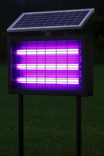 קוטל יתושים סולארי עוצמתי 10W כולל חיבור USB