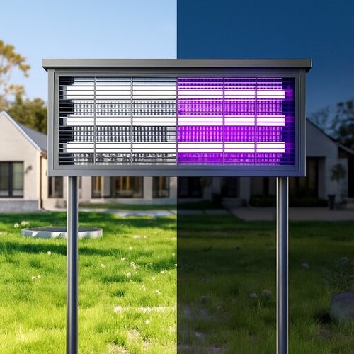 קוטל יתושים סולארי עוצמתי 10W כולל חיבור USB