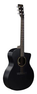 גיטרה אקוסטית שחורה מוגברת + נרתיק MARTIN GPC-X1E,HPL Black/Black CUTAWAY