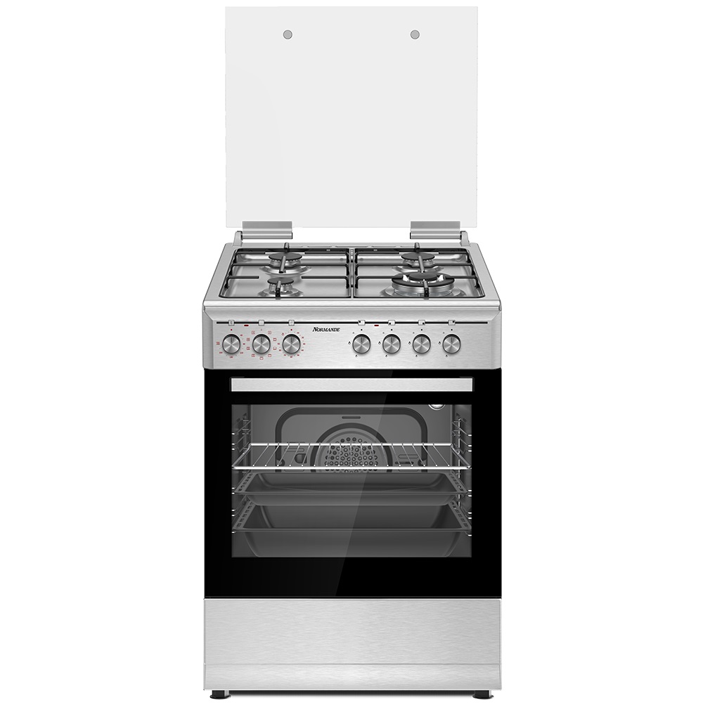  ‎ תנור משולב כיריים גז - 4 להבות Normande דגם ND-6060IX - נירוסטה