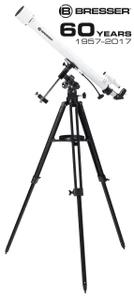טלסקופ BRESSER 60/900 EQ – רפרקטור קלאסי עם חצובת עקיבה משודרגת