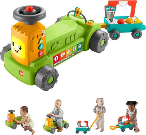 בימבה טרקטור + נגרר לתינוק FISHER PTICE HLM42