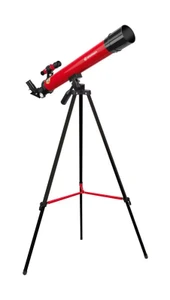 טלסקופ לילדים BRESSER Junior 45/600 AZ קוטר עדשה 45 מ"מ בצבע אדום 