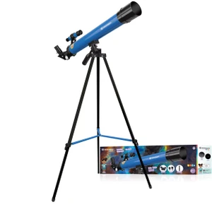 טלסקופ לילדים BRESSER Junior 45/600 AZ קוטר עדשה 45 מ"מ בצבע כחול