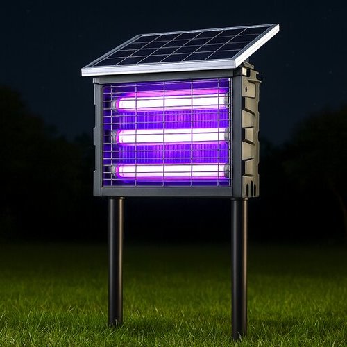 קוטל יתושים סולארי עוצמתי 10W + טעינת USB