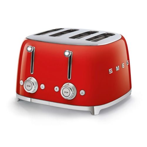 מצנם ל-4 פרוסות מחולק יוקרתי ומעוצב דגם TSF03 מבית Smeg סמג