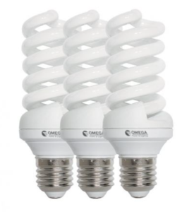 סט 3 נורת לד 26W -ספירל CFL - בסיס E27 הברגה