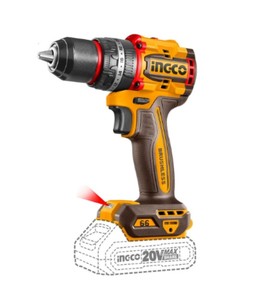 מברגה/מקדחה 66nm נטענת 20V ללא פחמים (גוף בלבד) INGCO