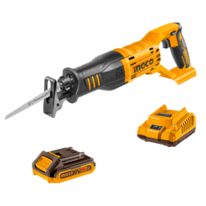 מסור חרב נטען 20V + סוללה 2AH ומטען INGCO