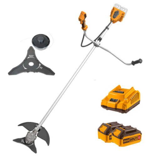 חרמש נטען 40V + זוג סוללות 4.0AH + מטען INGCO