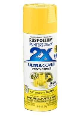 ספריי צבע 2X עם יסוד Gloss Sun Yellow - צהוב מבריק
