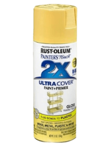 ספריי צבע 2X עם יסוד Gloss Warm Yellow - צהוב חם מבריק