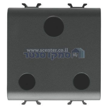 שקע בריטי שחור 2 מודול Gewiss Chorus 250V