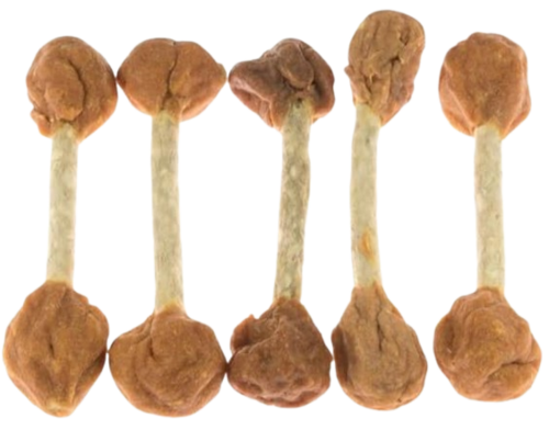מקלוני עור בקר עם עוף חטיף לכלב 5 יח'