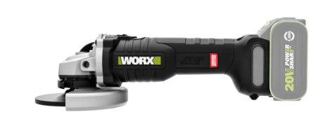 משחזת זווית נטענת 115 מ''מ / ''4.5 Worx 20V - גוף בלבד