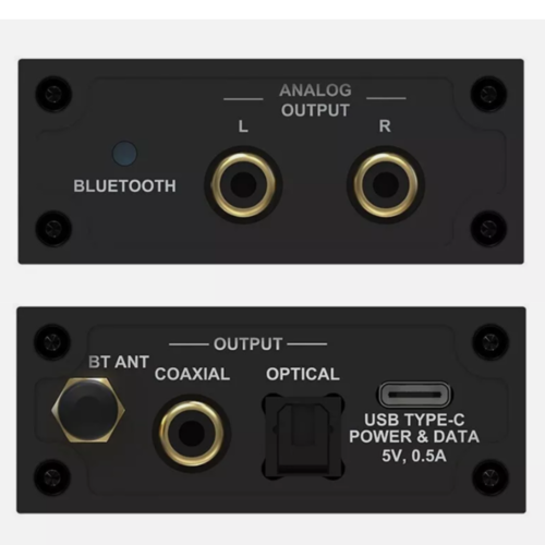 נגן Bluetooth יציאות RCA קואקסיאל ואופטי חיבור USB-C קצב 24-bit/96kHz אנטנה חיצונית דגםBEA1 BerryBak