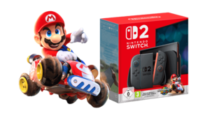 קונסולה Nintendo Switch 2 כולל משחק Mario Kart World,  צבע שחור שנתיים אחריות ע"י היבואן הרשמי
