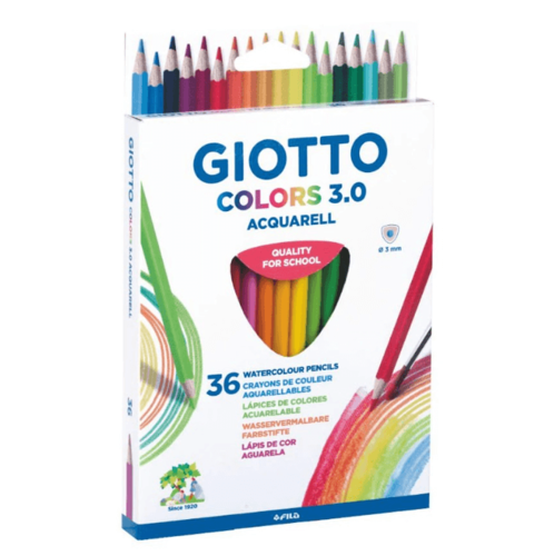 GIOTTO סט עפרונות צבעוניים אקוורל 3.0 36 גוונים