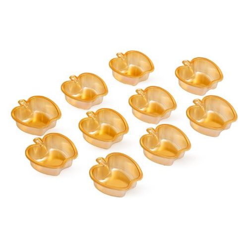 מארז 10 קעריות פלסטיק תפוח זהב
