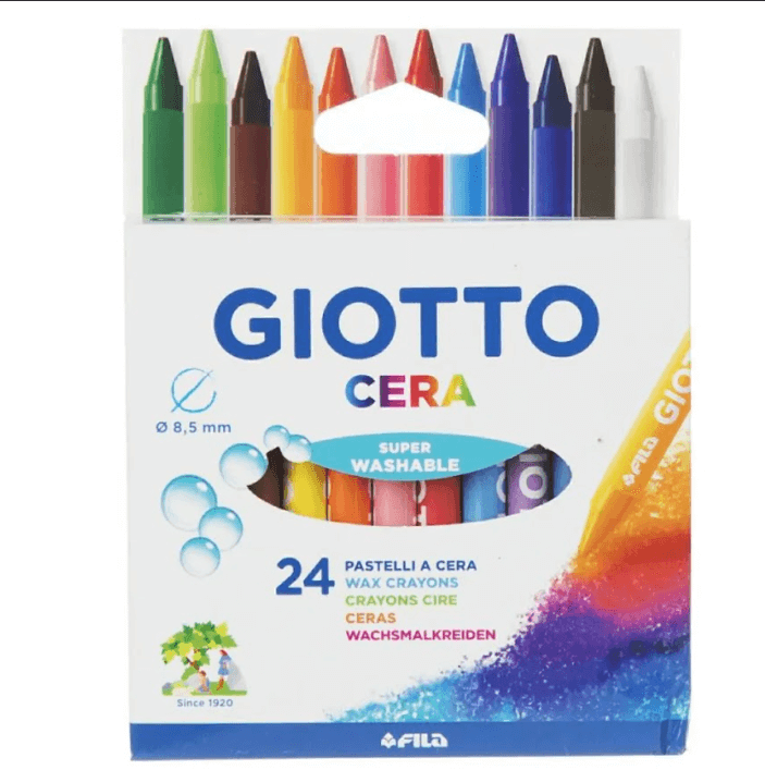 צבעי שעווה 24 גוונים GIOTTO