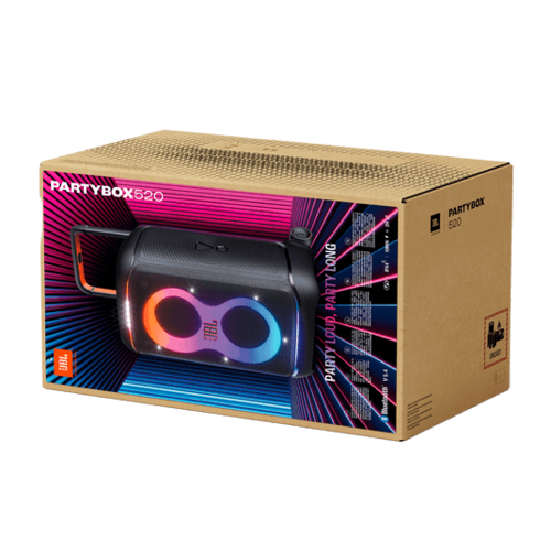 רמקול מסיבות עם גלגלים JBL PartyBox 520 400W, צבע לבן, אחריות שנה