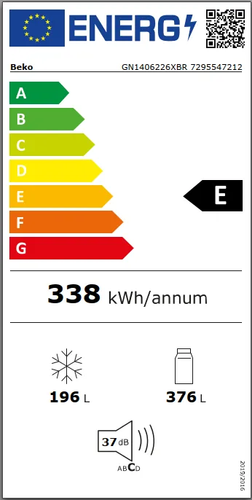 מקרר 4 דלתות 572 ליטר דגם GN1406226XBR בקו Beko נירוסטה מושחרת