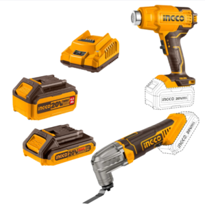 מפזר חום + מולטיטול 18V + סוללות 2AH + 4AH + מטען INGCO