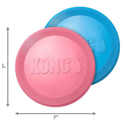 קונג צעצוע לגור – פריזבי גומי רך ומשקל קל | KONG Puppy Flyer