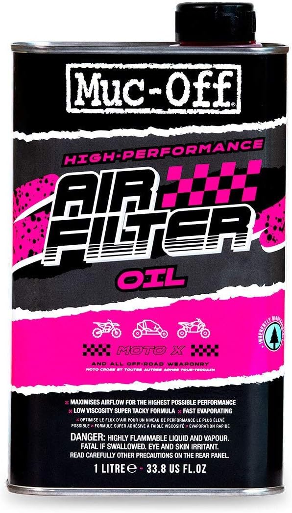 נוזל לשימון מסנן אוויר מאק אוף בנפח 1 ליטר – MUC-OFF AIR FILTER OIL