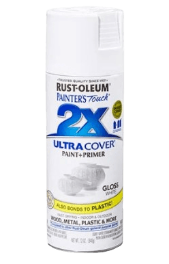 ספריי צבע 2X עם יסוד Gloss White - לבן מבריק