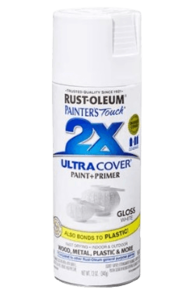 ספריי צבע 2X עם יסוד Gloss White - לבן מבריק