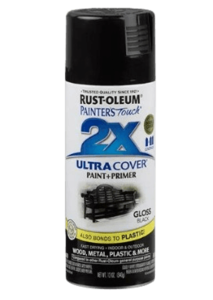 ספריי צבע 2X עם יסוד Gloss Black - שחור מבריק