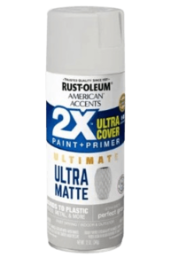 ספריי צבע 2X עם יסוד Ultra Matte Perfect Gray - אפור מושלם מט