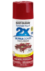 ספריי צבע 2X עם יסוד Gloss Colonial Red - אדום מעושן מבריק