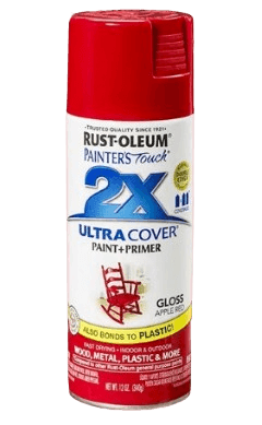 ספריי צבע 2X עם יסוד Gloss Apple Red - אדום מבריק