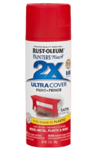 ספריי צבע 2X עם יסוד Satin Poppy Red - אדום משי