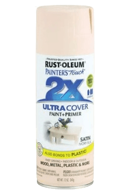 ספריי צבע 2X עם יסוד Gloss Ivory - שנהב מבריק