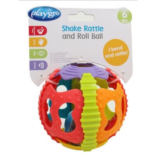 כדור רעשן-נשכן עם מגוון מרקמים - חוויה רב-חושית לקטנטנים!