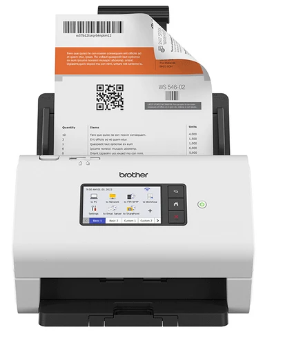 סורק שולחני אלחוטי Brother ADS‑4900WRE1 – מהיר, חכם ורב-חיבורים לעסקים