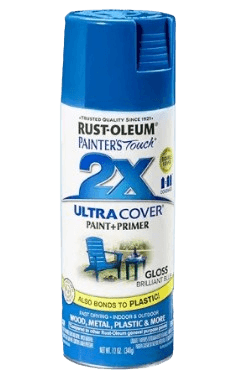 ספריי צבע 2X עם יסוד Gloss Brilliant Blue - כחול מבריק