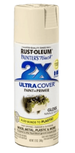 ספריי צבע 2X עם יסוד Gloss Cottage White - קרם מבריק