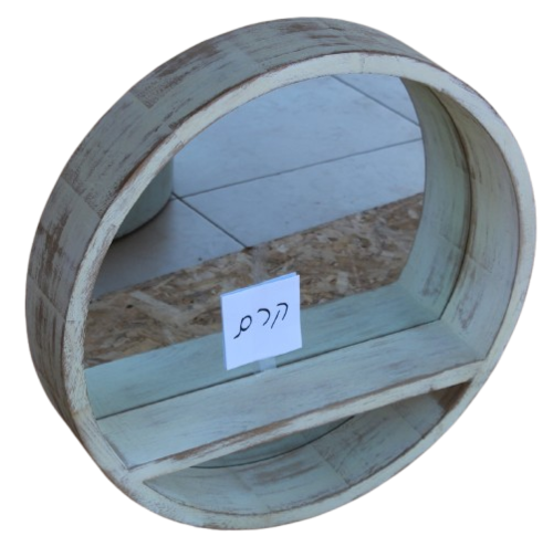 מראה עגולה עם מדף פנימי-70 ס