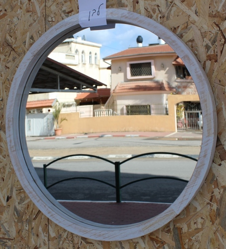 מראה עגולה עץ-54 ס
