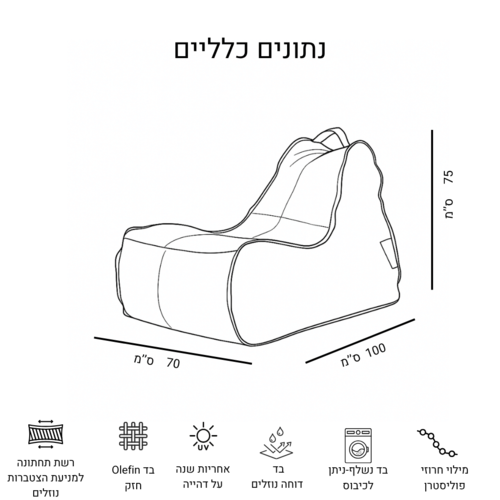 פופים לגינה הסט המושלם