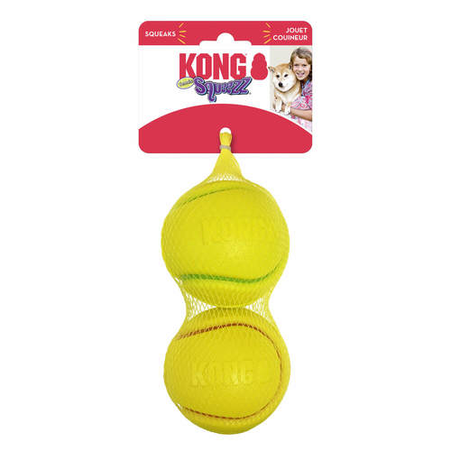 קונג זוג כדורי טניס מצפצפים לכלב | KONG Tennis Squeezz