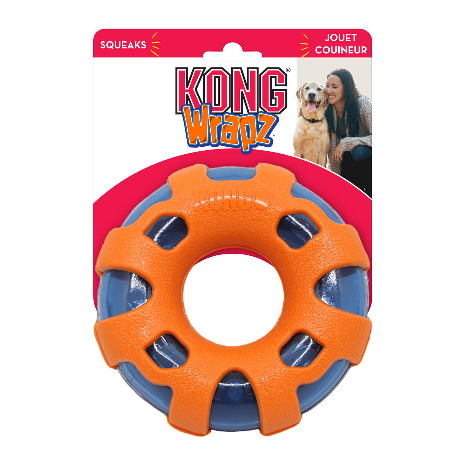 קונג טבעת ראפז – צעצוע נשיכה לכלב KONG Wrapz Ring
