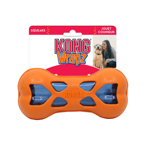 קונג עצם ראפז – צעצוע נשיכה מצפצף לכלב KONG Wrapz 