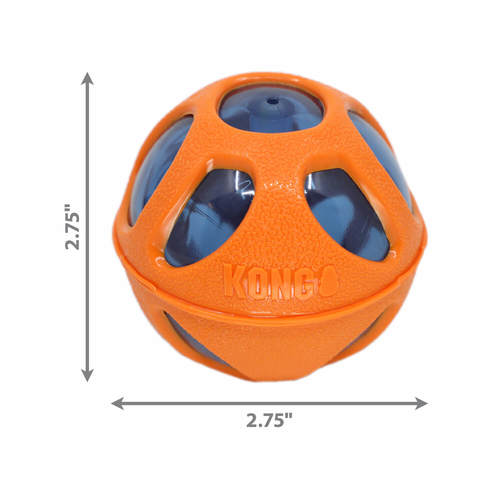 קונג כדור ראפז – צעצוע נשיכה מצפצף לכלב | KONG Wrapz Ball